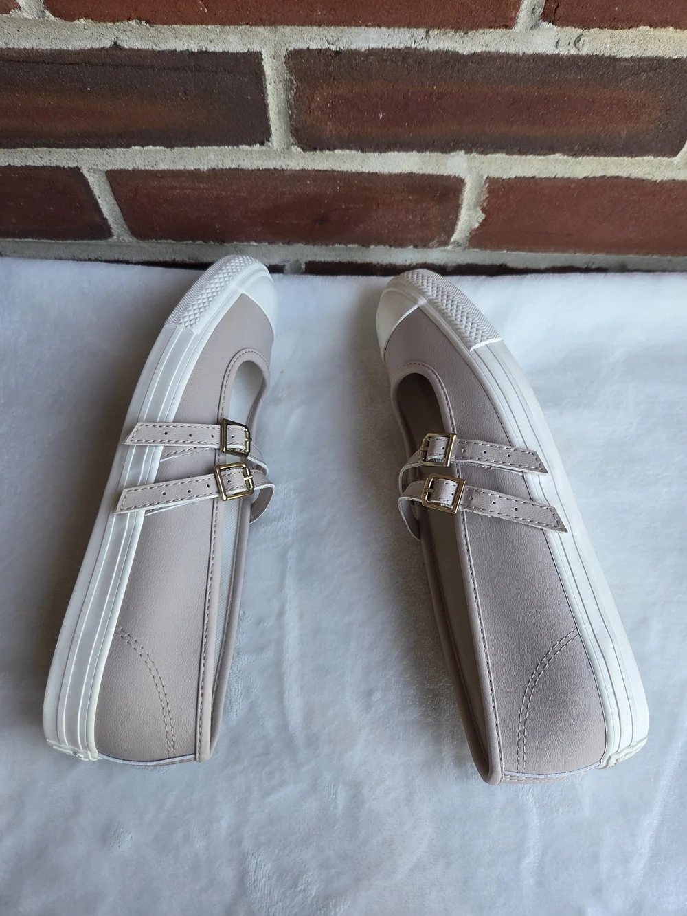 Converse Mary Jane Double Strap Flats Warm Clay Egret Gold Women's US 8.5